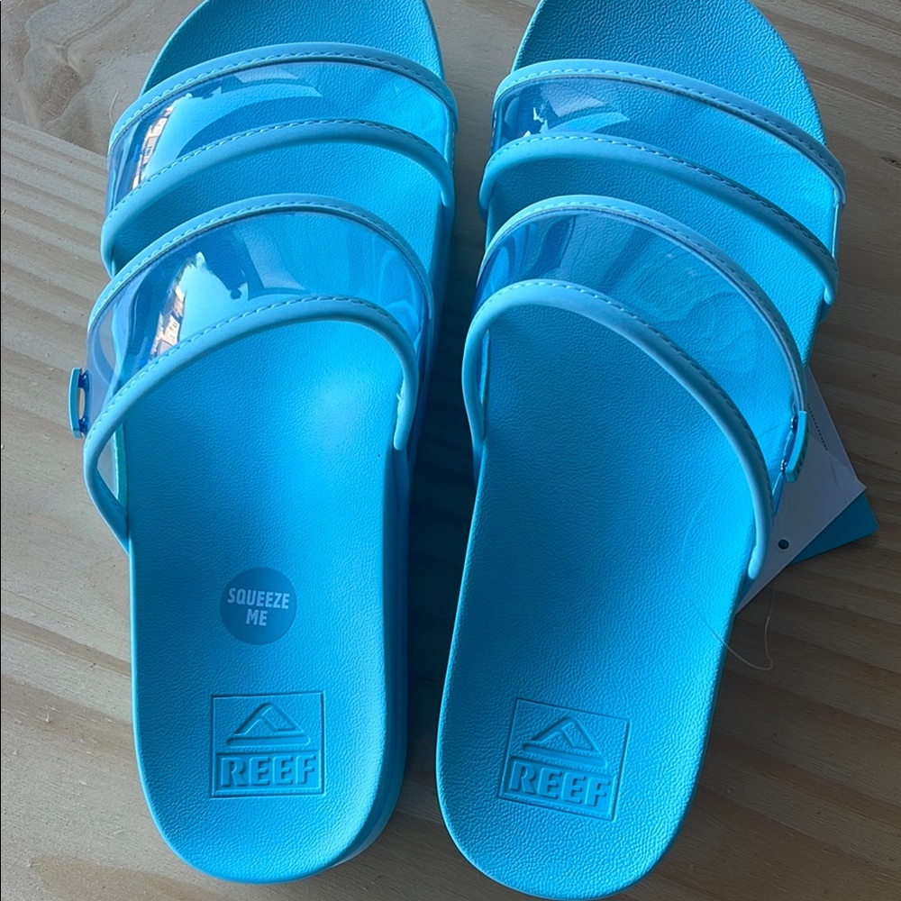 Reef Vibrant Blue Slide Sandals - Picture 4 of 11